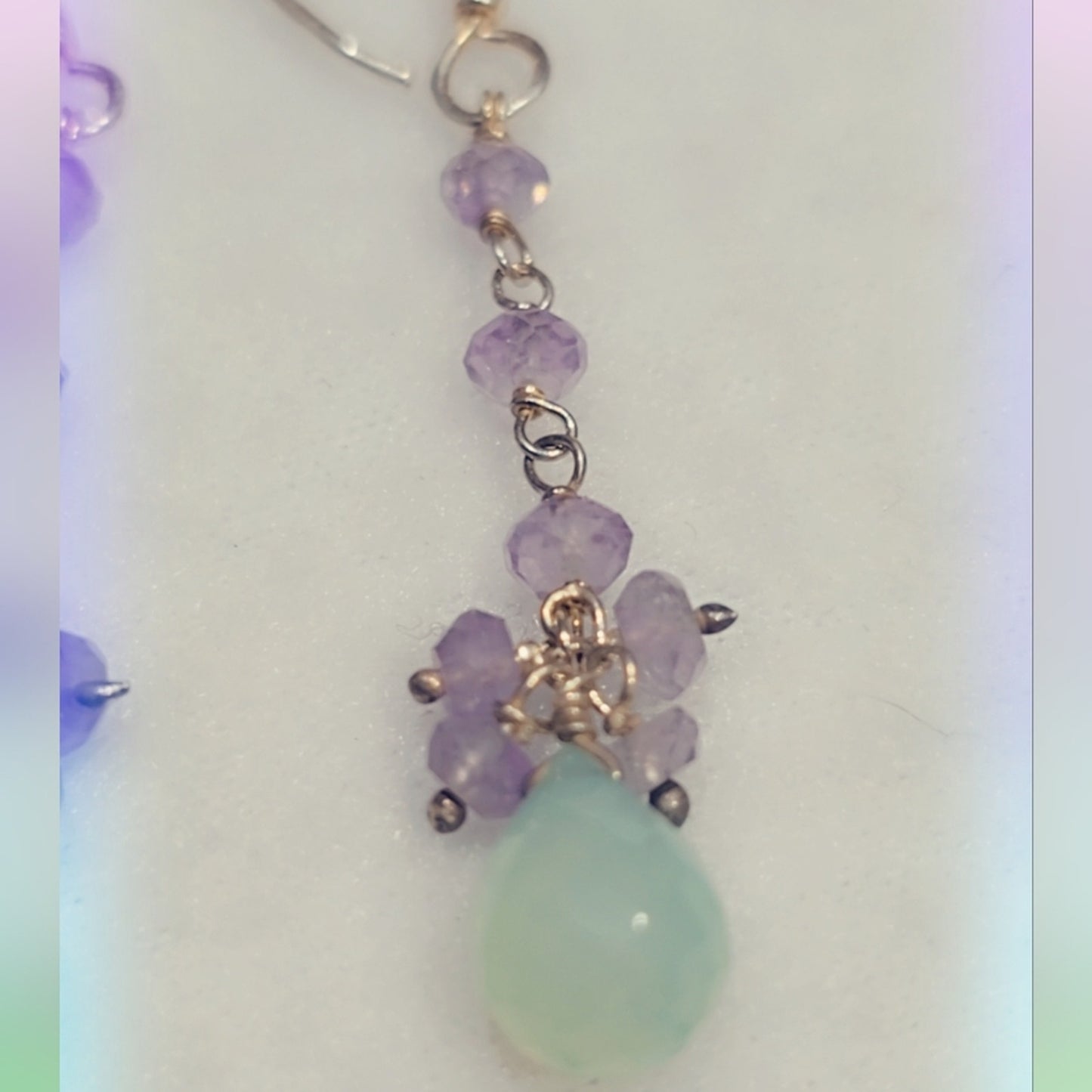 Sterling Silver Gemstone Dangle Earrings