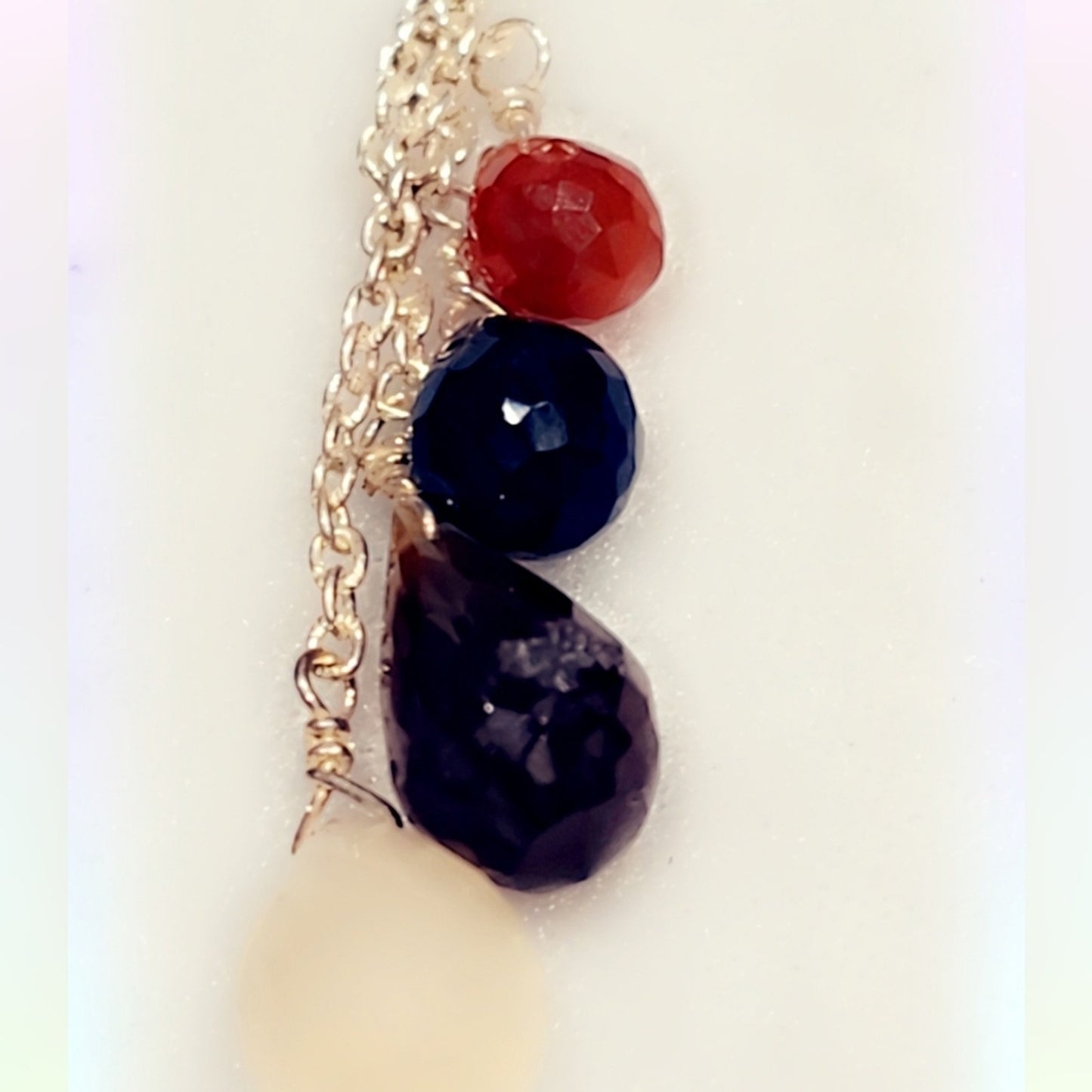 Sterling Silver Gemstone Dangle Earrings