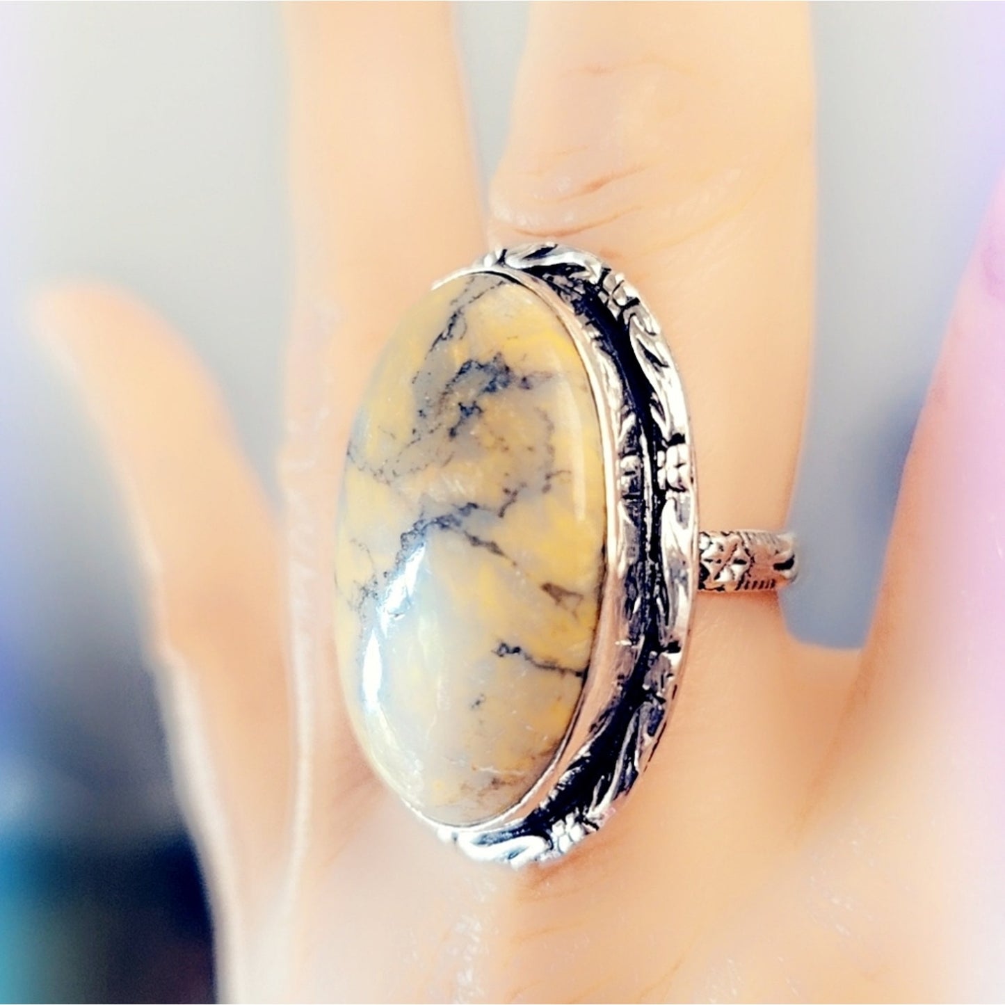 Jasper Monster Gemstone Ring