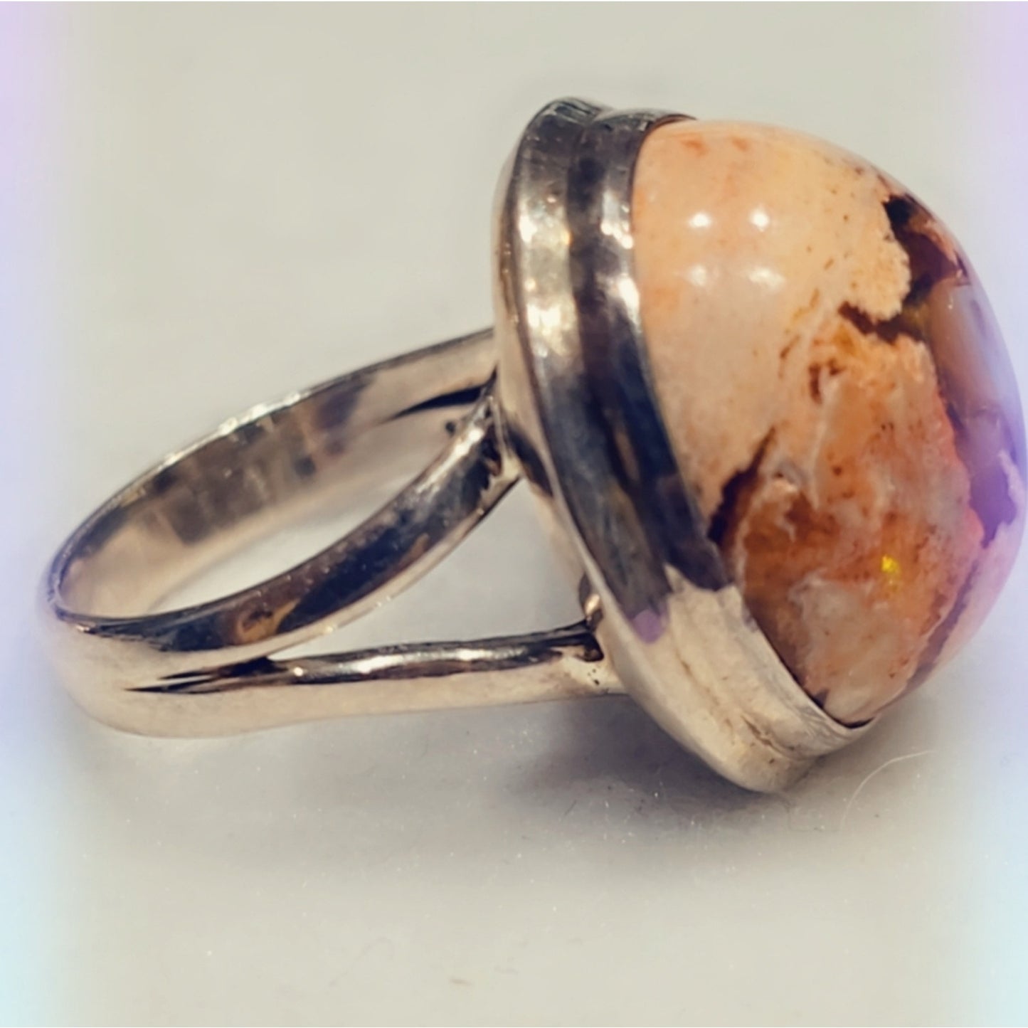 Mexican Fire Opal Sterling Silver Gemstone Ring
