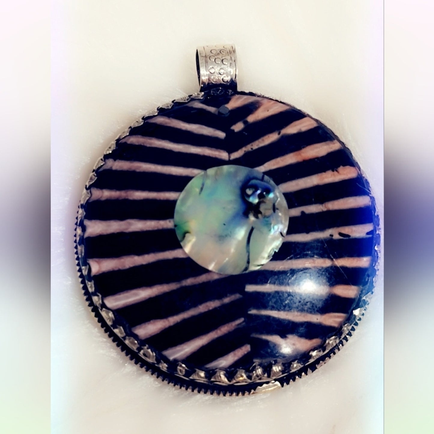 Multi Stone Tibetan Pendant
