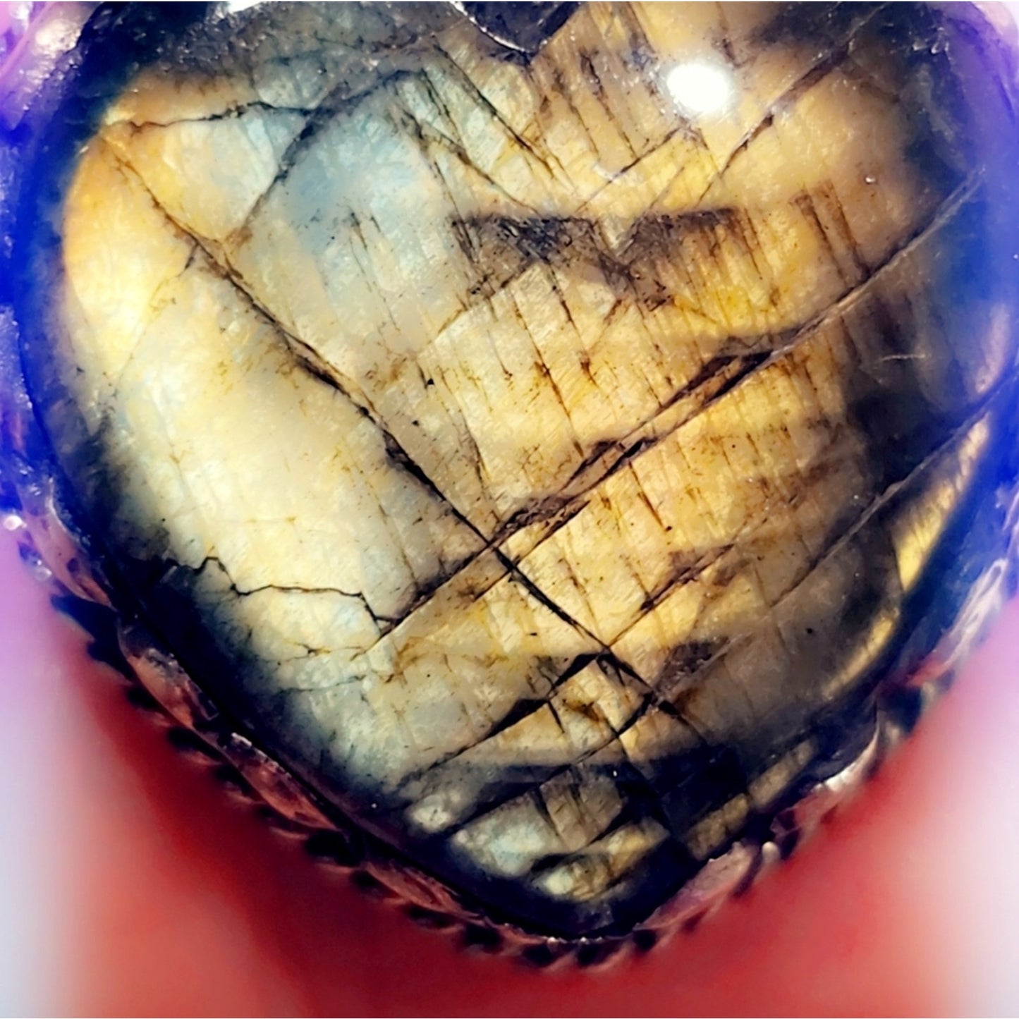 Labradorite Gemstone Handcrafted Tibetan Ring