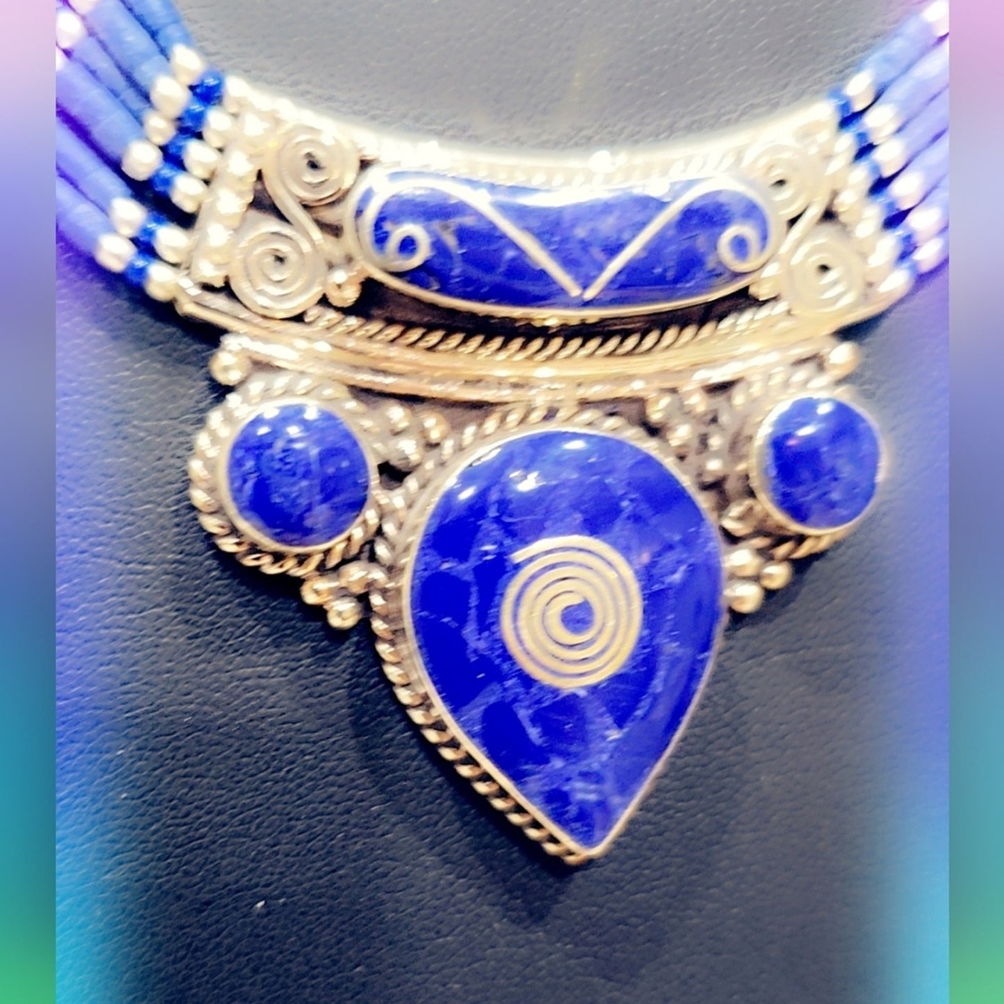 Hand Crafted Tibetan Lapis Necklace