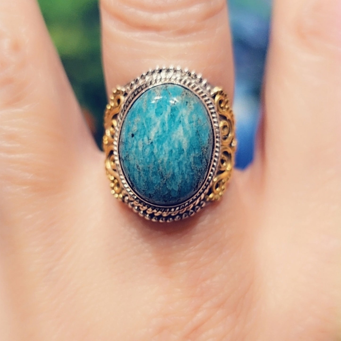 Amazonite Sterling Silver Gemstone Ring