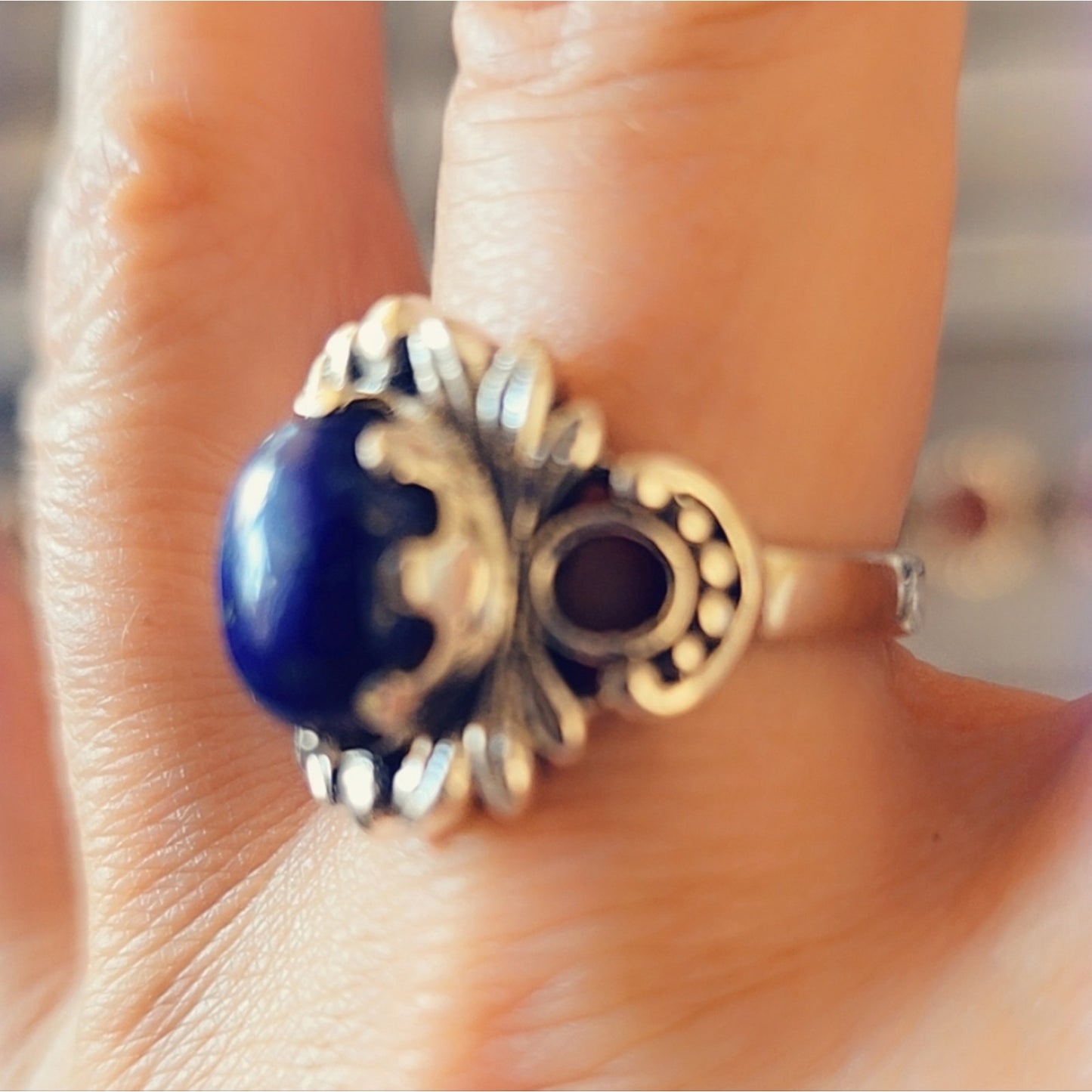 Fairy π§ββοΈ Band Sterling Silver Lapis Gemstone Ring
