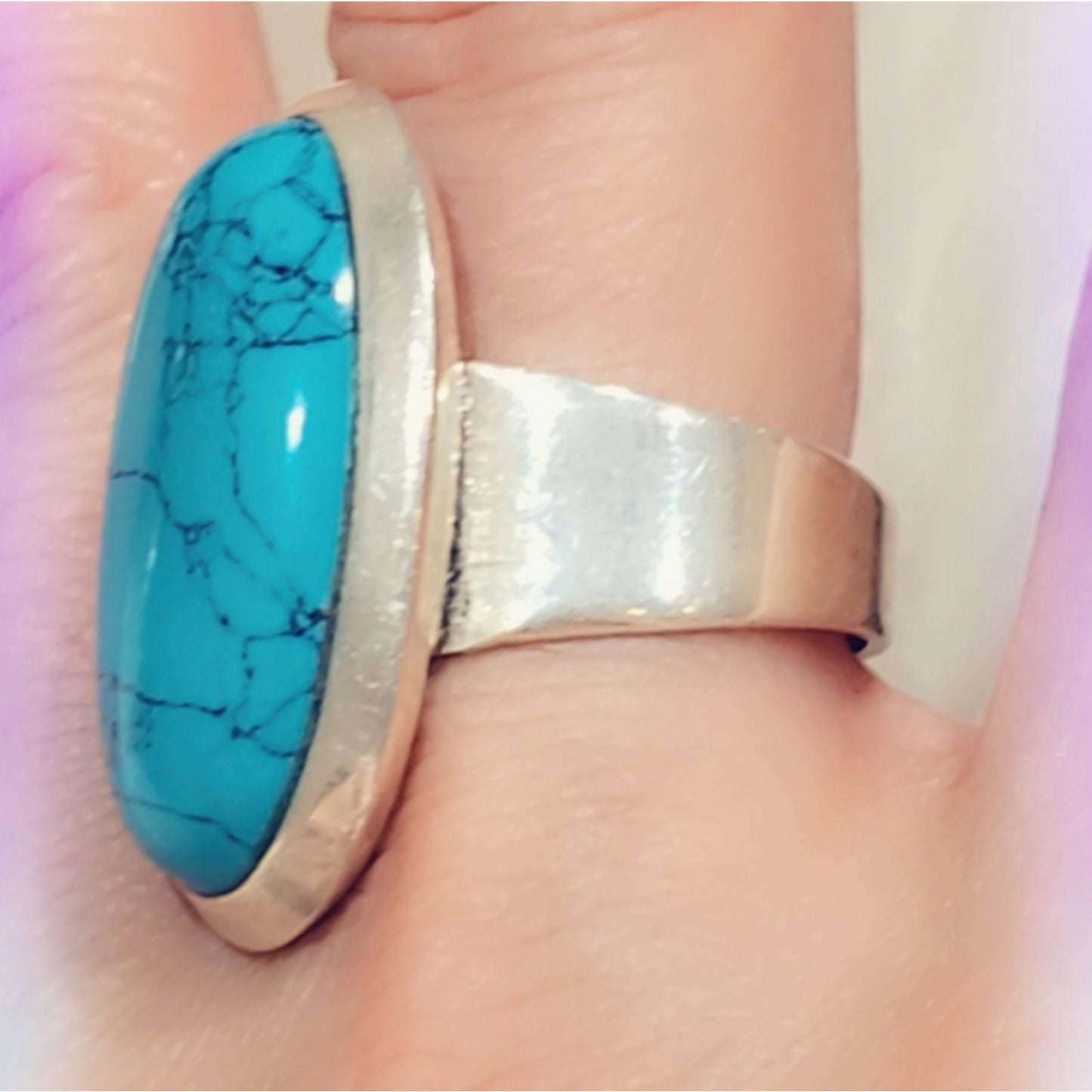 Turquoise Solid Sterling Gemstone Ring