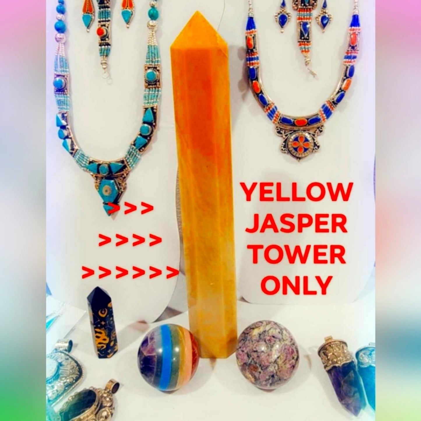 Yellow Japer Tower, Gemstone Tower, A Foot Long!
