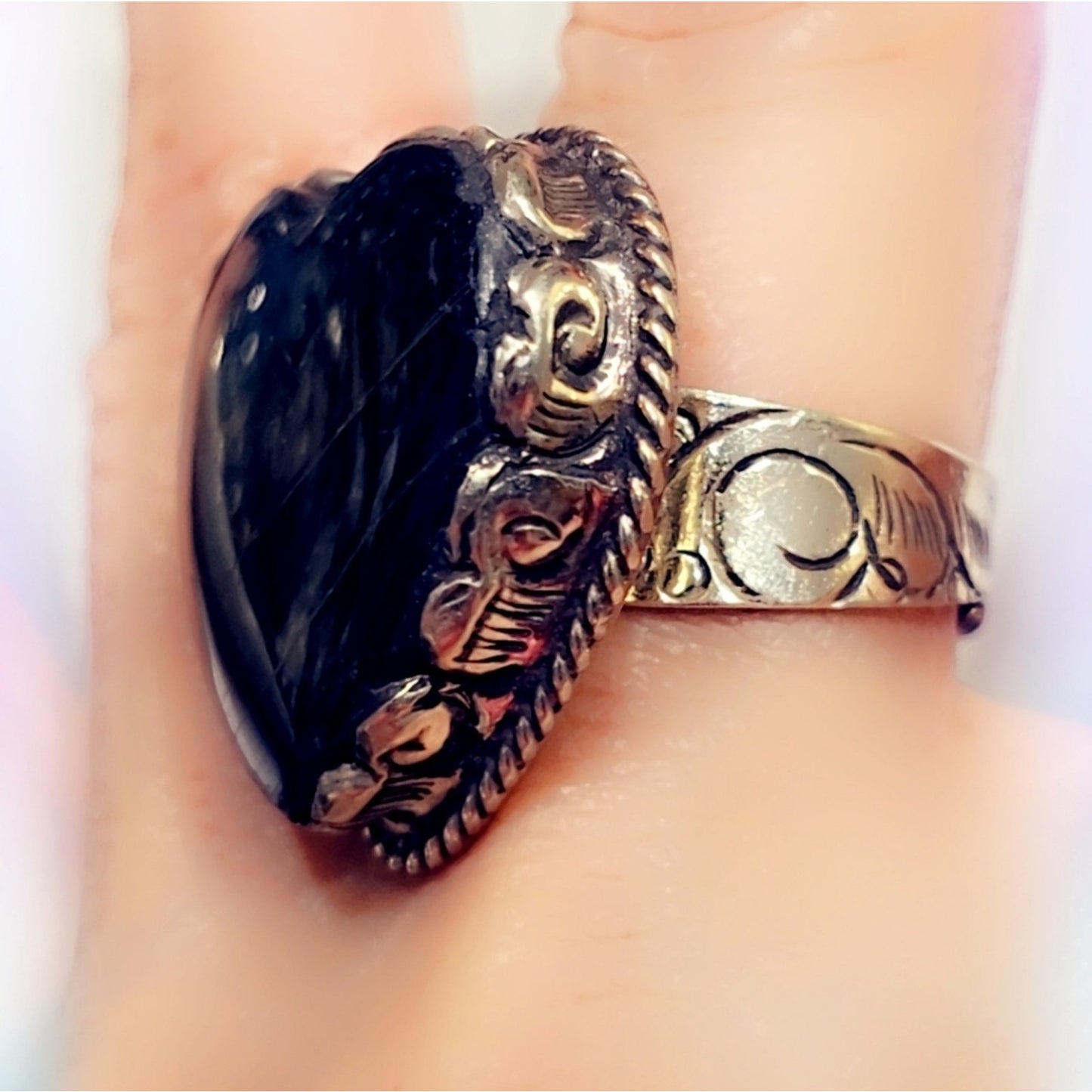 Labradorite Gemstone Handcrafted Tibetan Ring