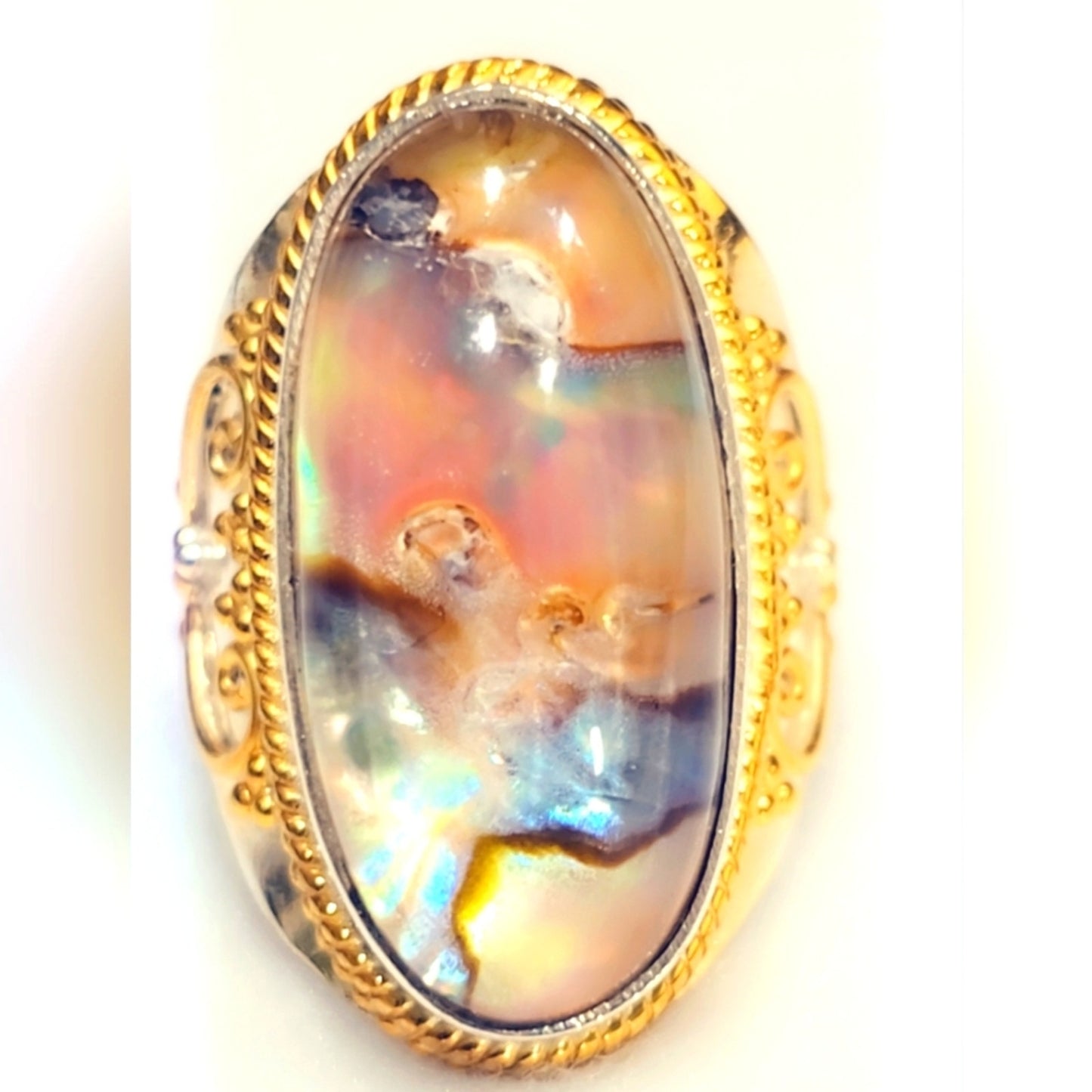Abalone Sterling Gemstone Ring