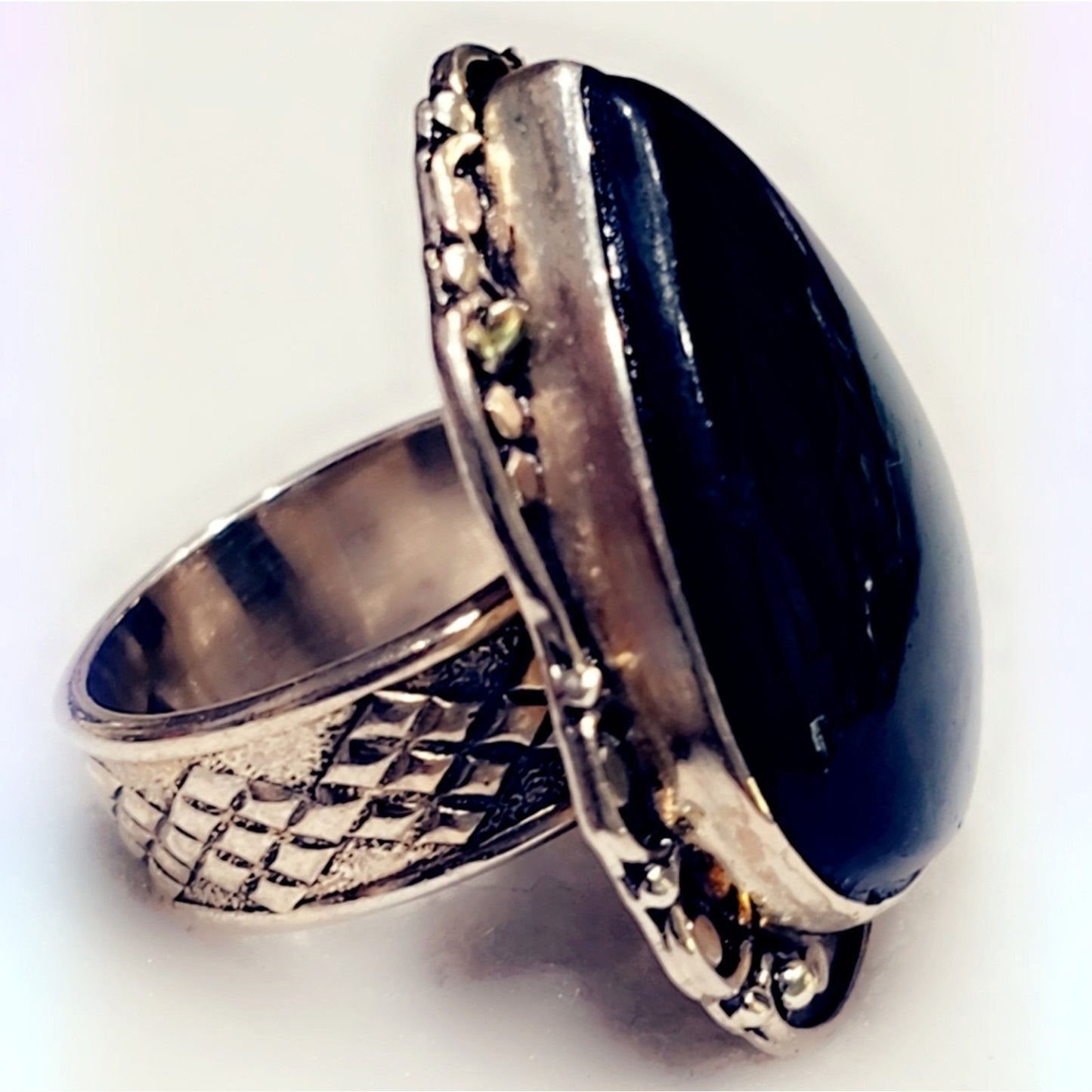 Enhanced Labradorite Sterling Silver Gemstone Ring