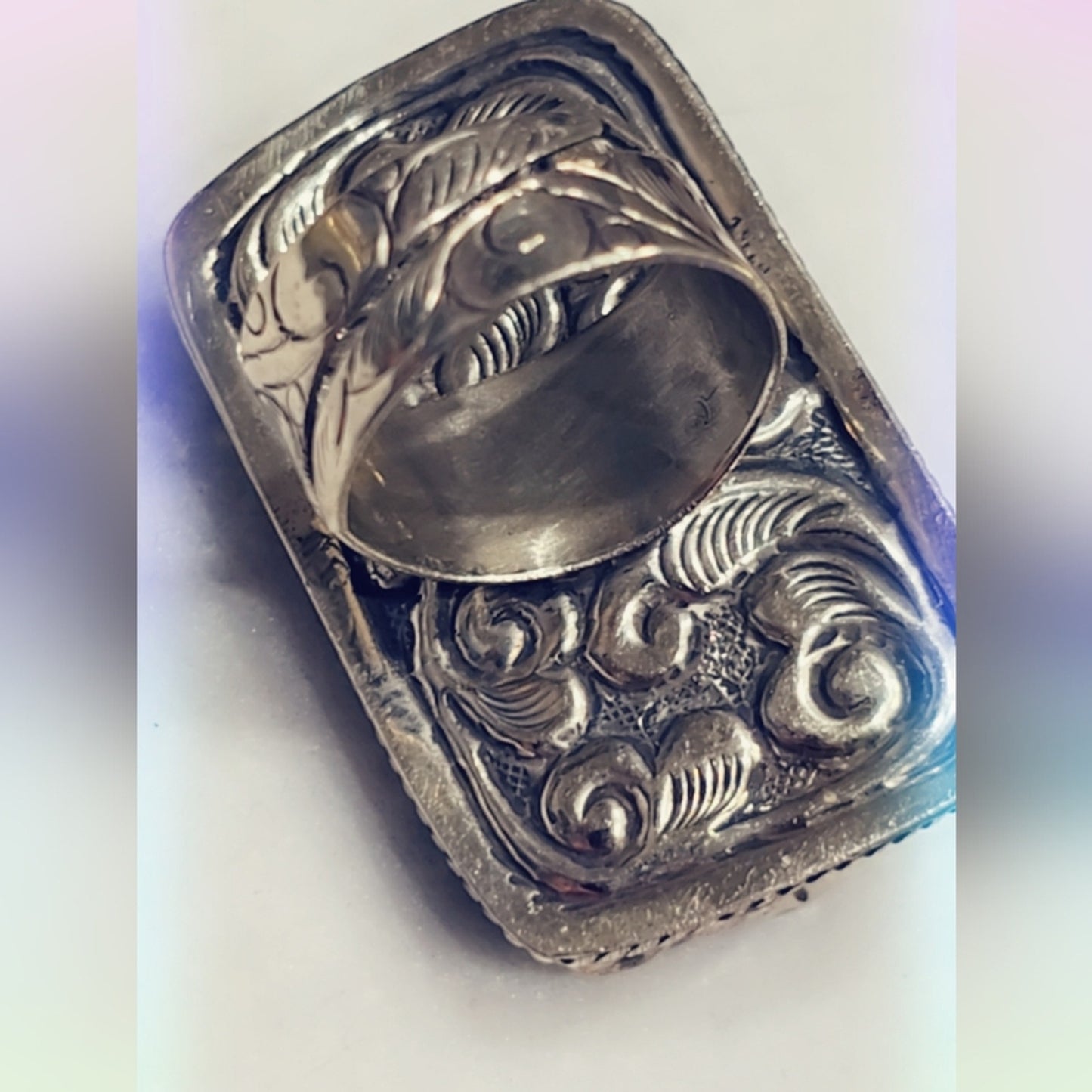 Sunstone Huge Gemstone Handcrafted Tibetan Ring
