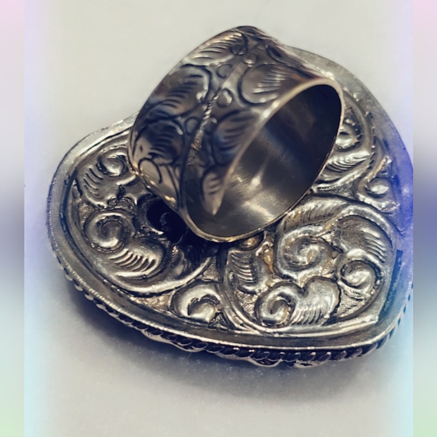 Agate Huge Gemstone Handcrafted Tibetan Ring