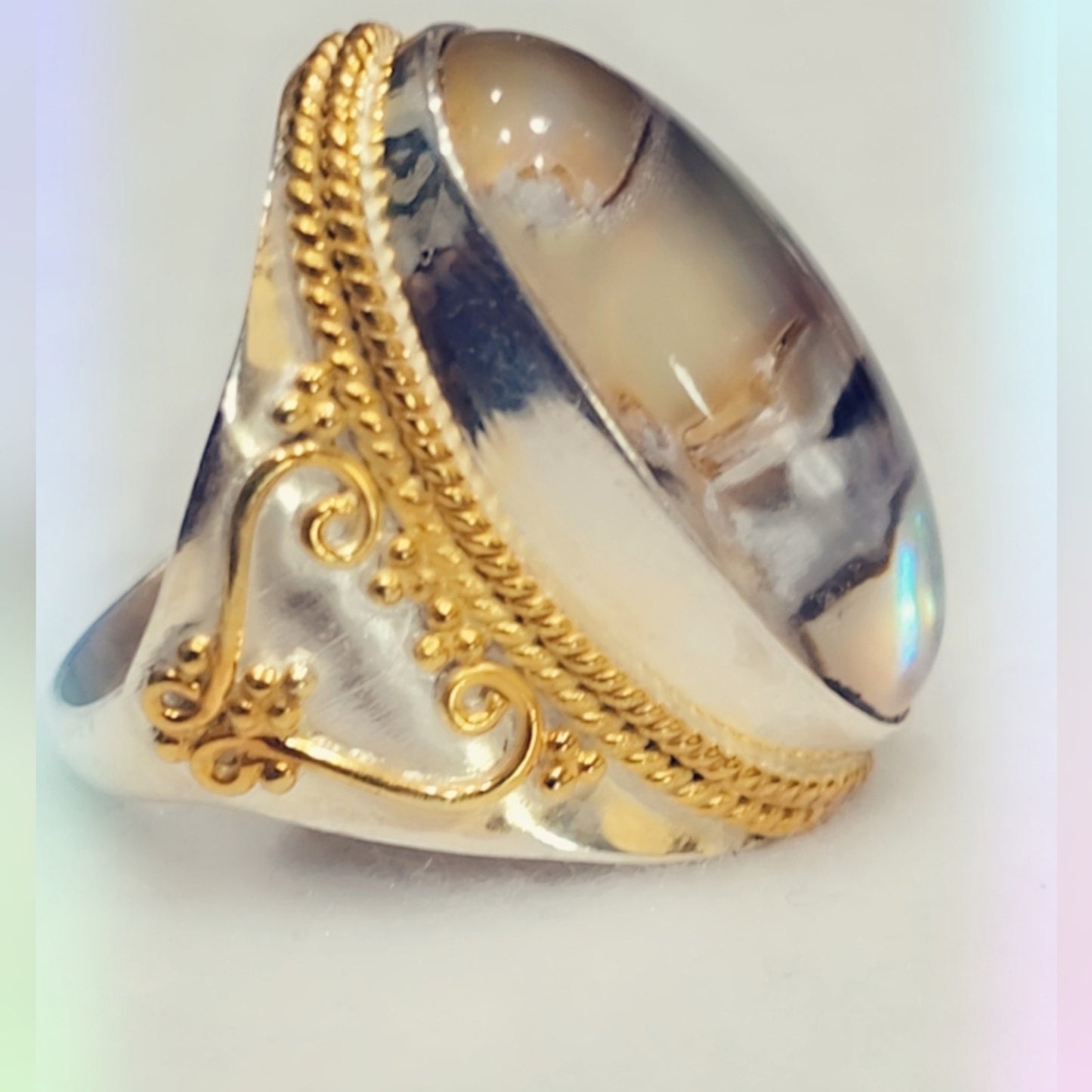 Abalone Sterling Gemstone Ring