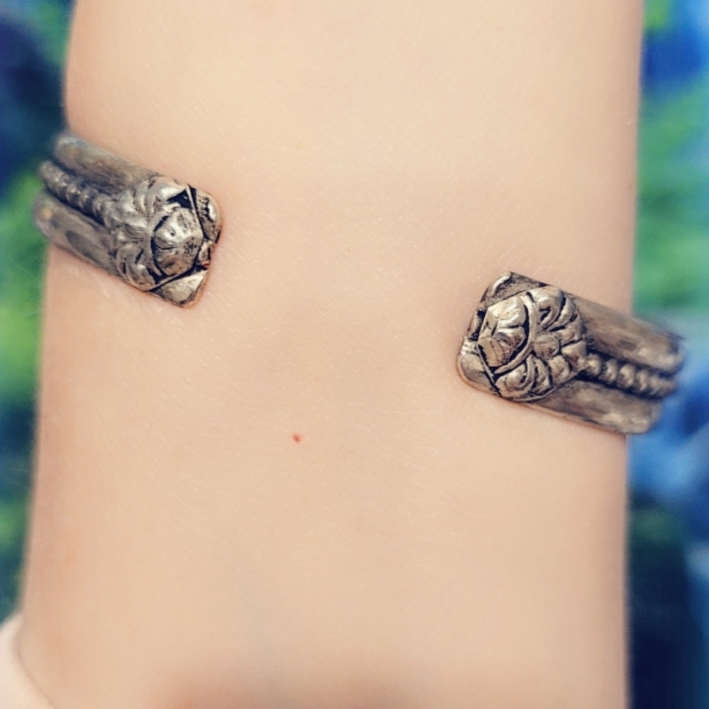 Bangle Dragon π Onxy Tibetan Hand Crafted Bracelet