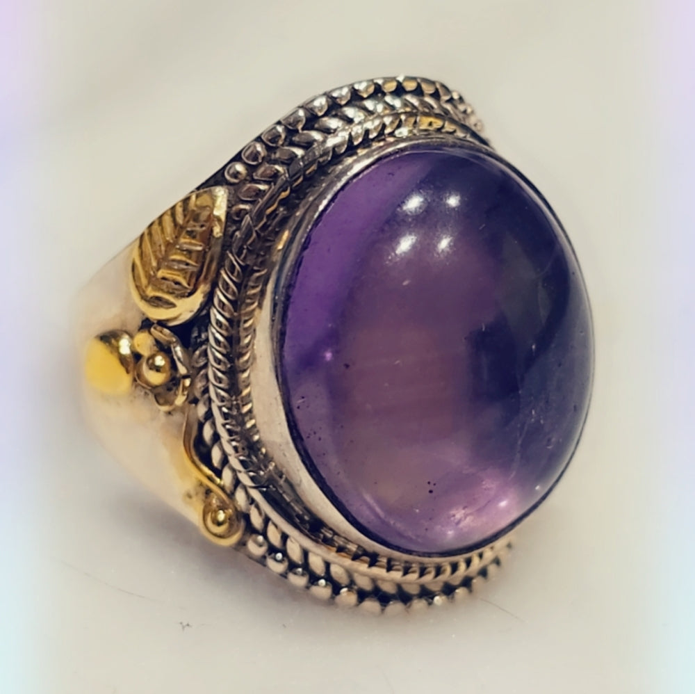 Amethyst Sterling Silver Gemstone Ring
