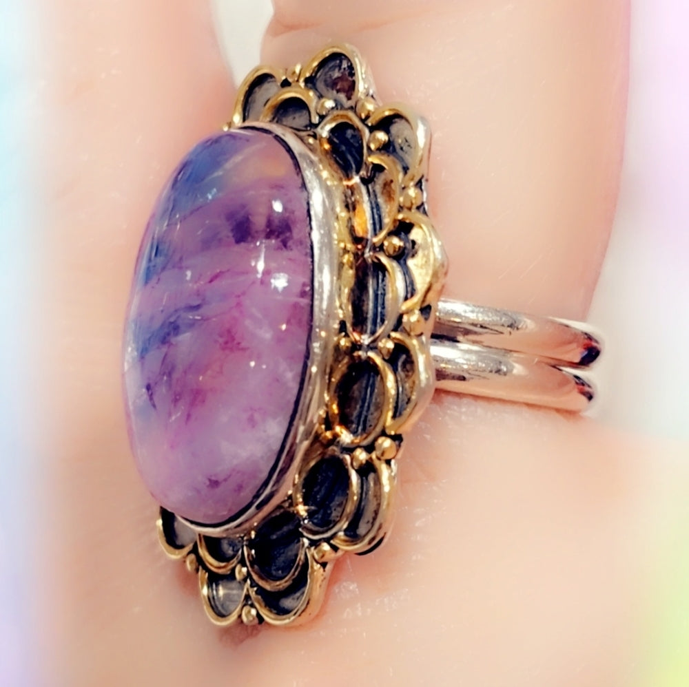 Vermiel Moonstone Sterling Silver Gemstone Ring Sz 7