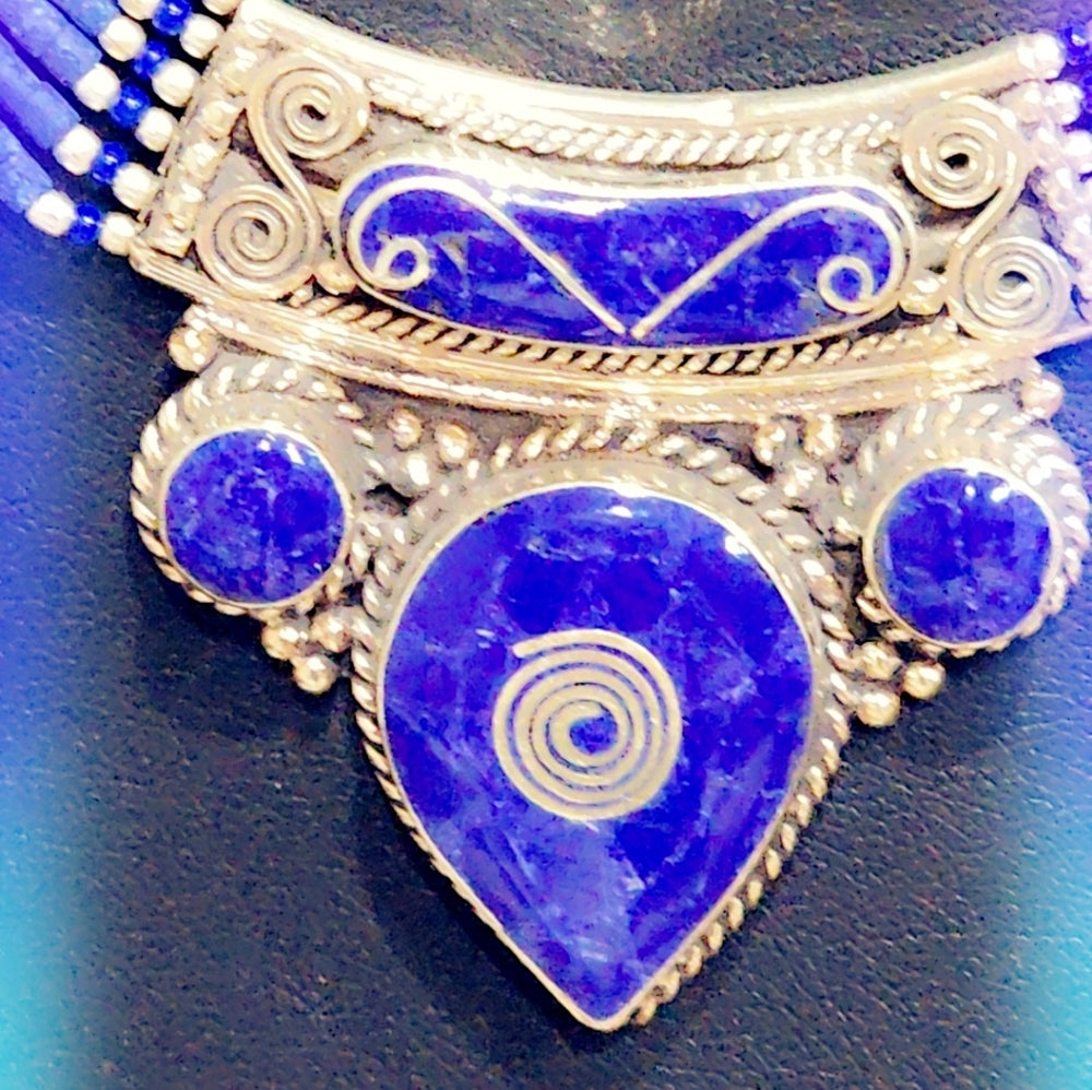 Hand Crafted Tibetan Lapis Necklace
