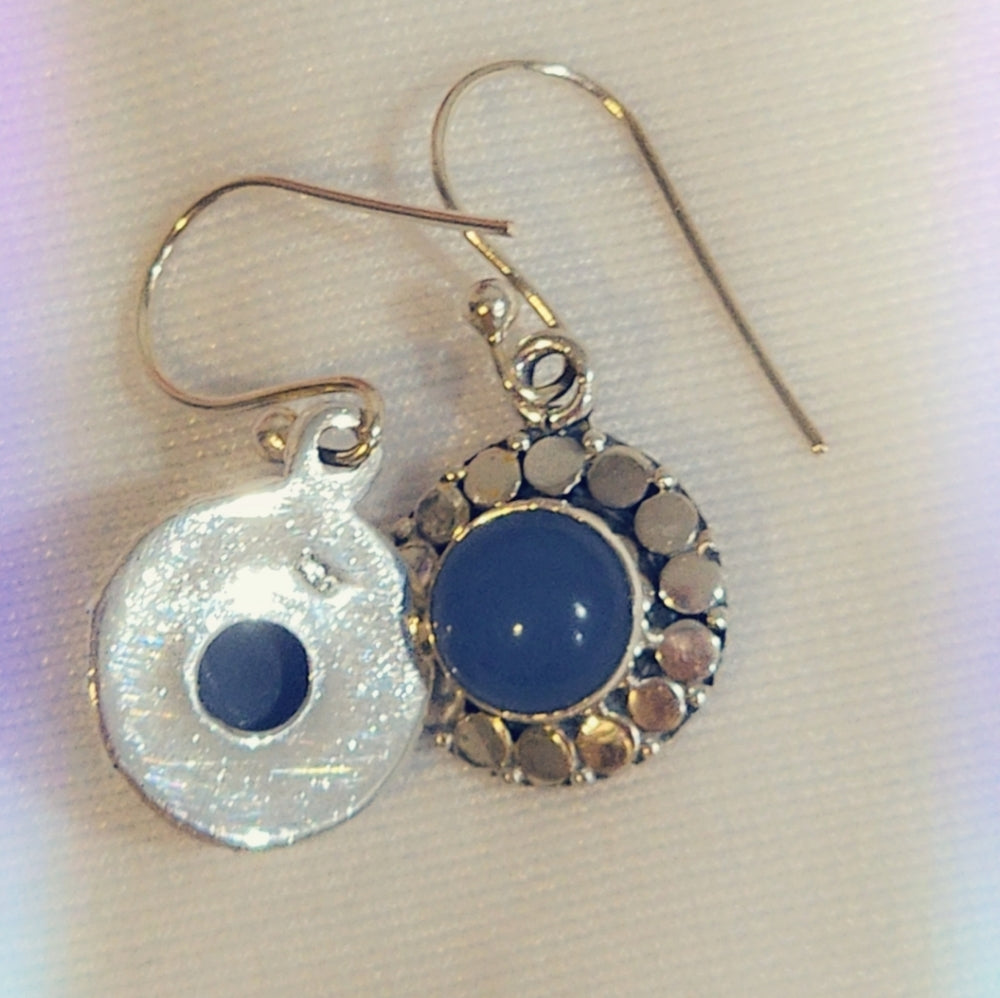 Chalcedony Sterling Silver Gemstone Dangle Earrings
