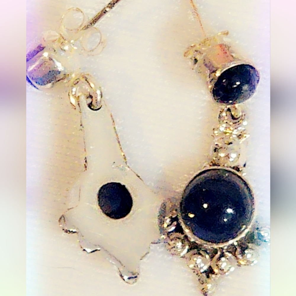 Labradorite Sterling Silver Gemstone Dangle Earrings