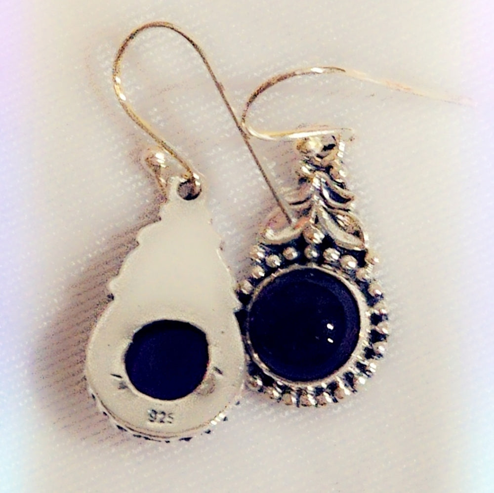 Amethyst Sterling Silver Gemstone Dangle Earrings
