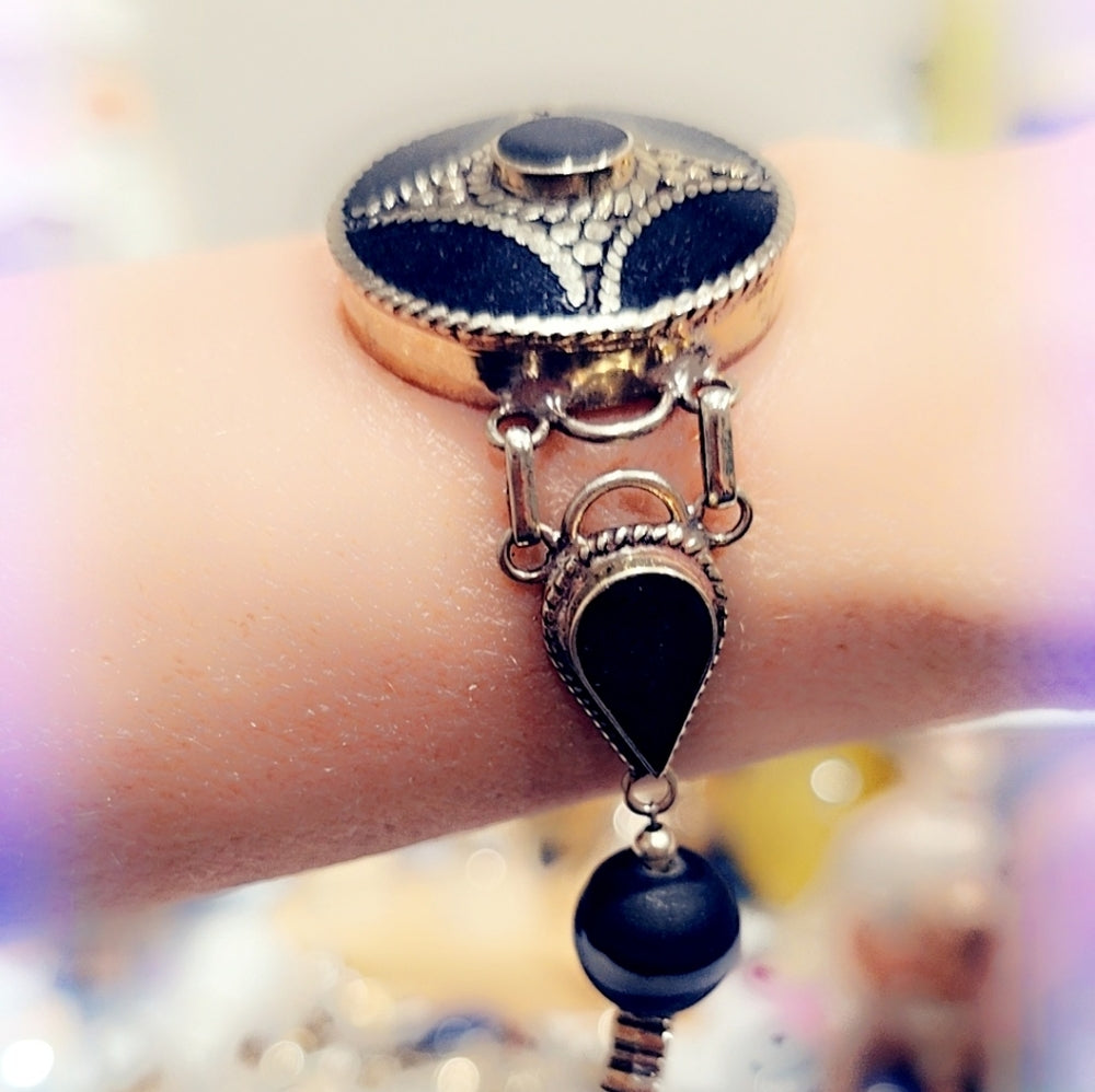 Onyx Tibetan Hand Crafted Bracelet
