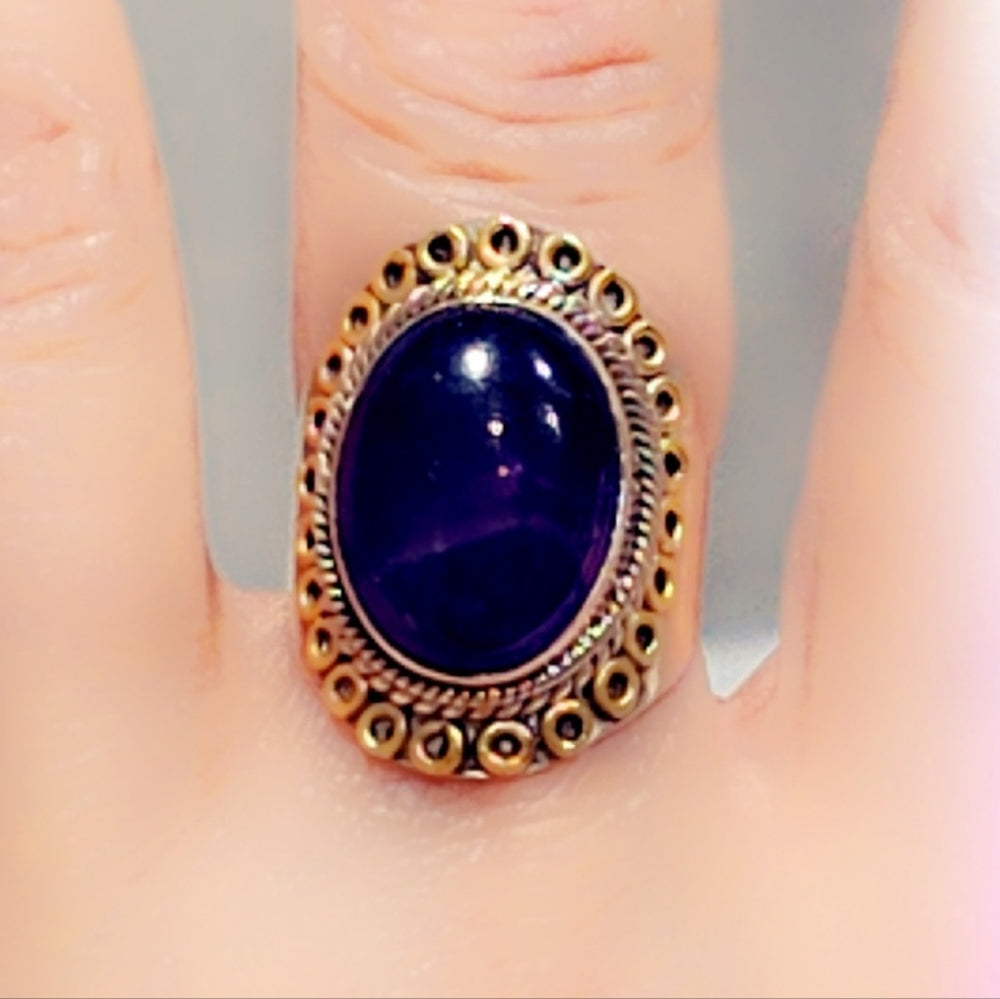 Amethyst Sterling Silver Gemstone Ring