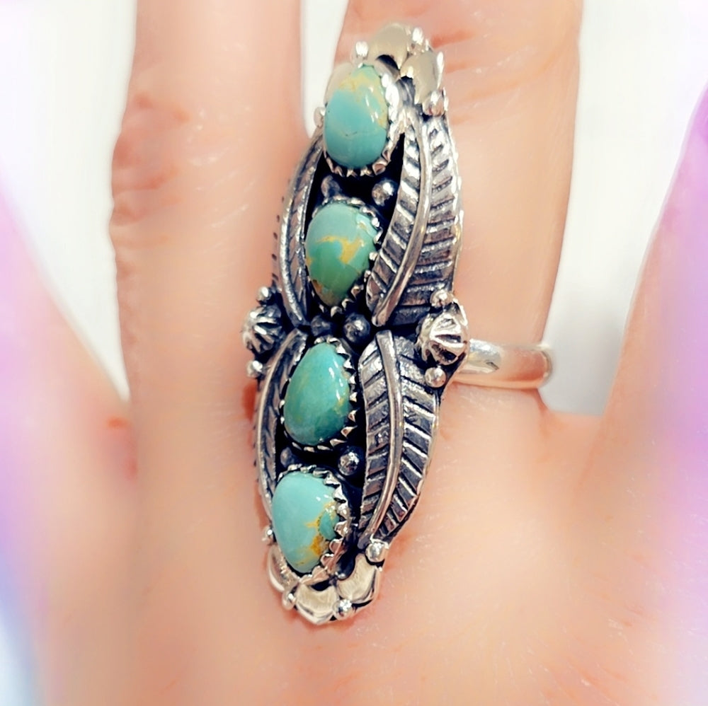 Kingman Turquoise Sterling Gemstone Ring
