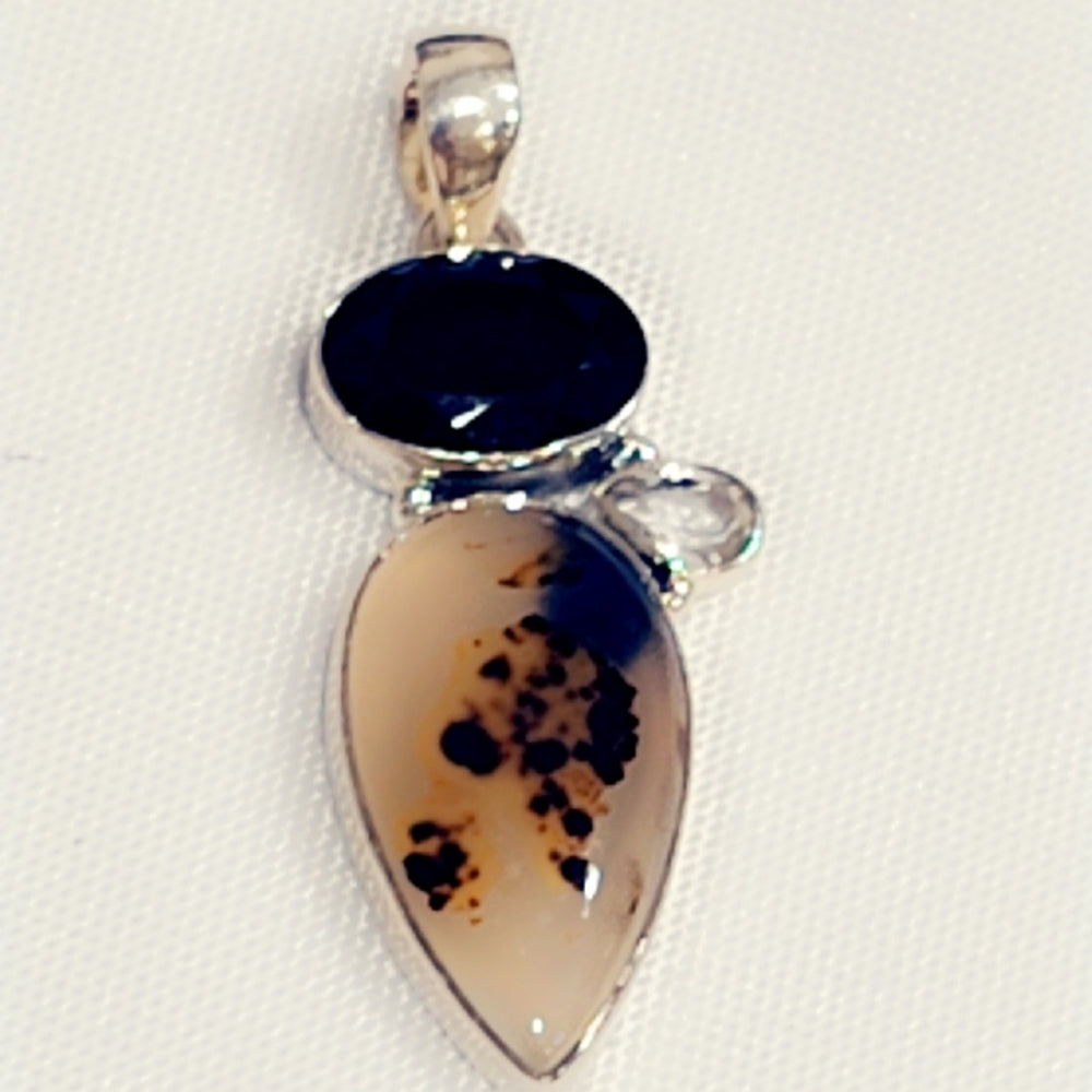 Agate & Onyx Gemstone Pendant