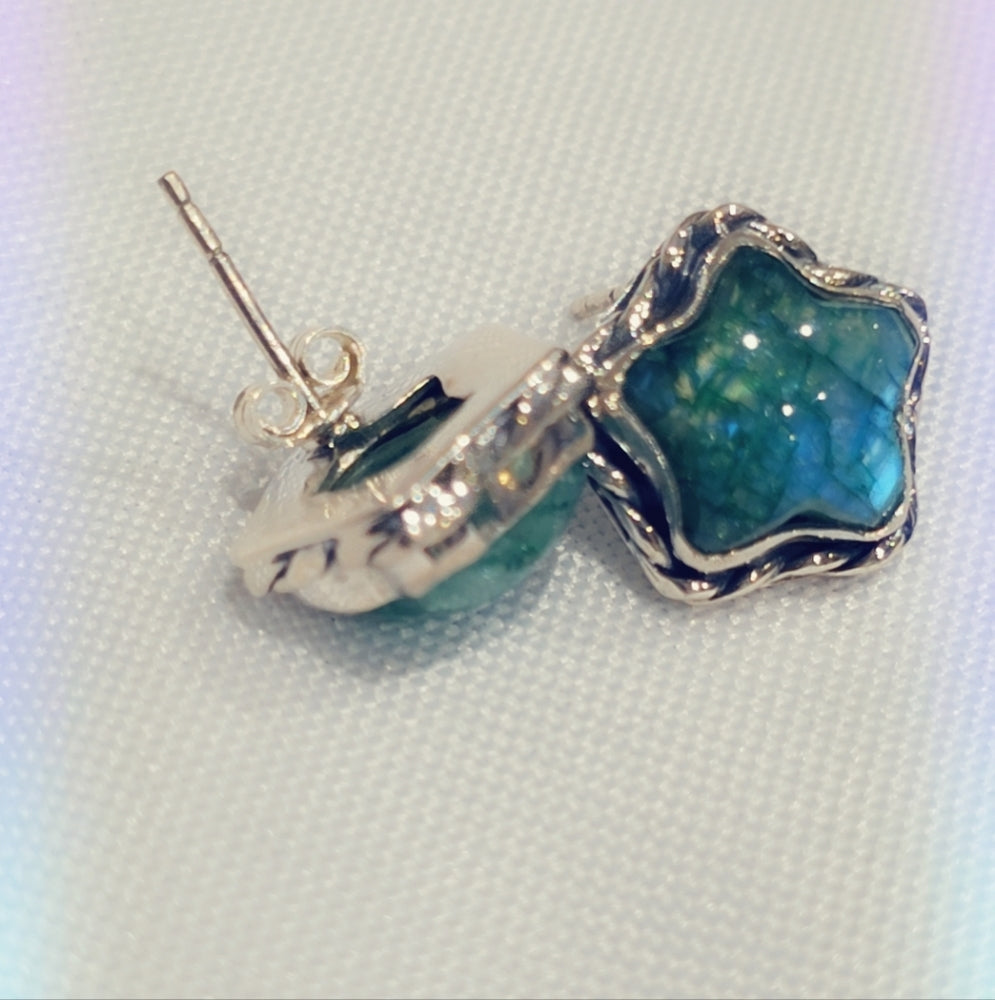 Sterling Silver Gemstone Stud Earrings