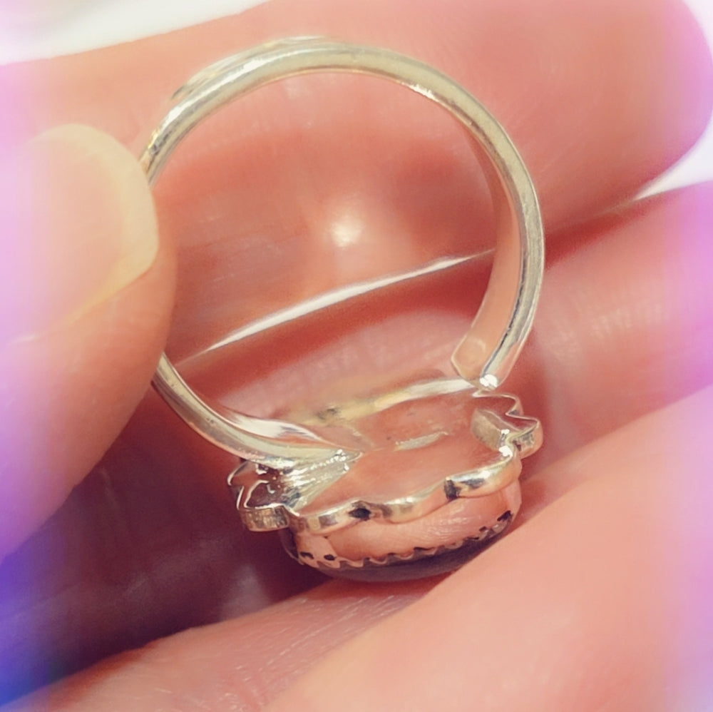 Pink Cubic Zirconia Sterling Gemstone Ring