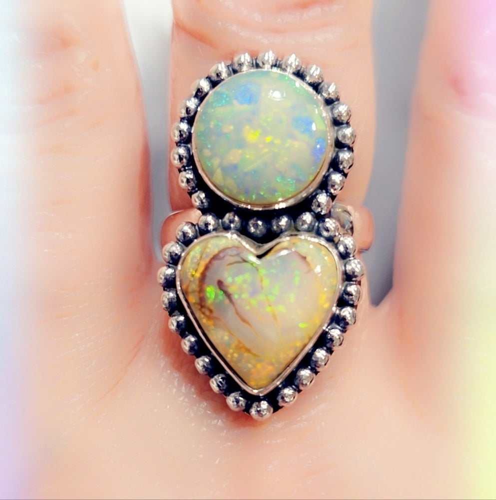Monarch Opal Sterling Silver Gemstone Ring