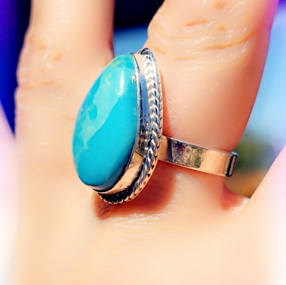 Kingman Turquoise Sterling Gemstone Ring