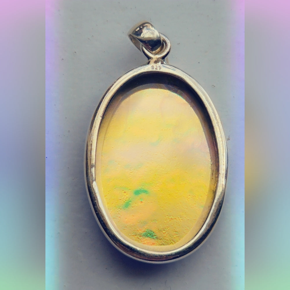 Prism Aurora Faceted Sterling Gemstone Pendant
