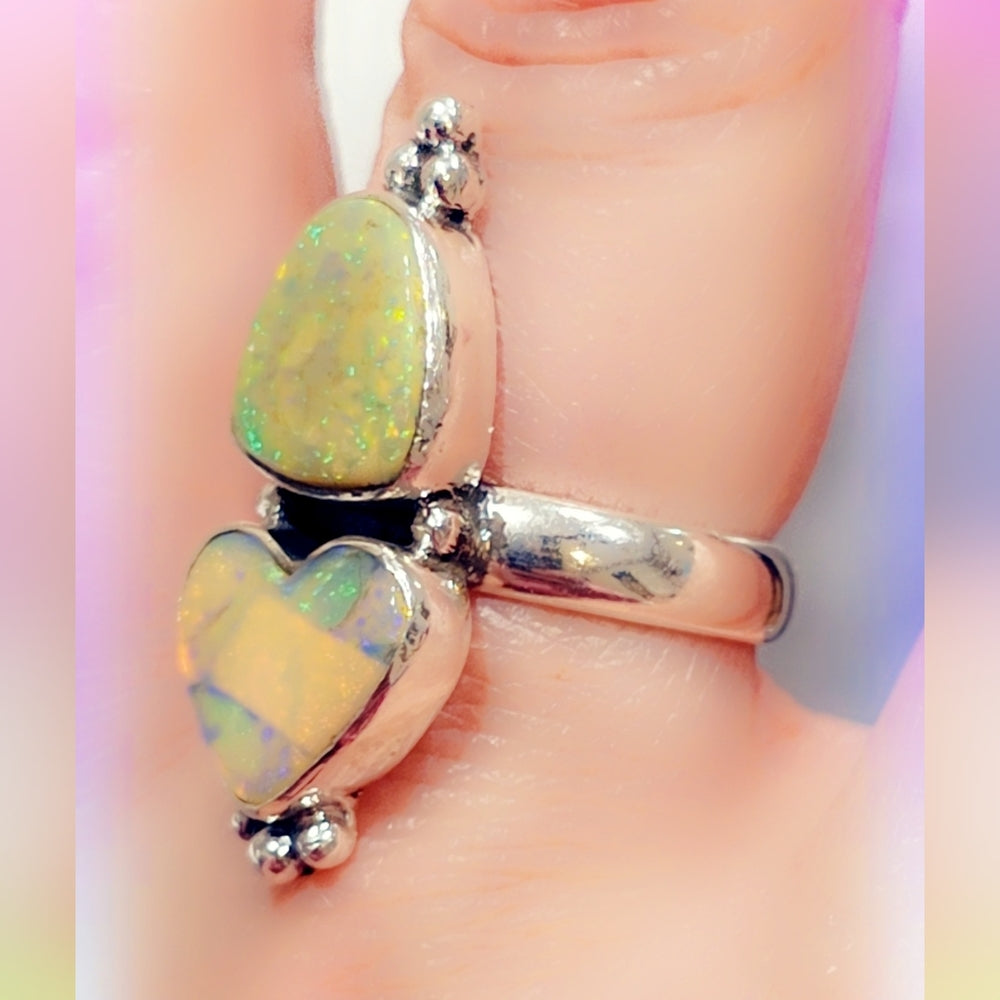 Monarch Opal Sterling Silver Gemstone Ring