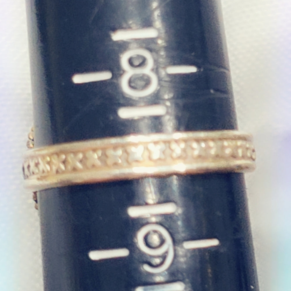 Faceted Pink Topaz Sterling Gemstone Ring Sz. 8 1/2