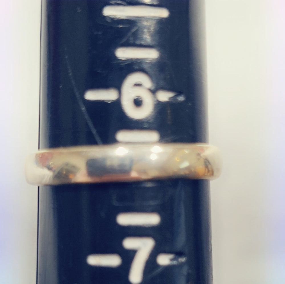 Opal Sterling Gemstone Ring Sz 6 1/2