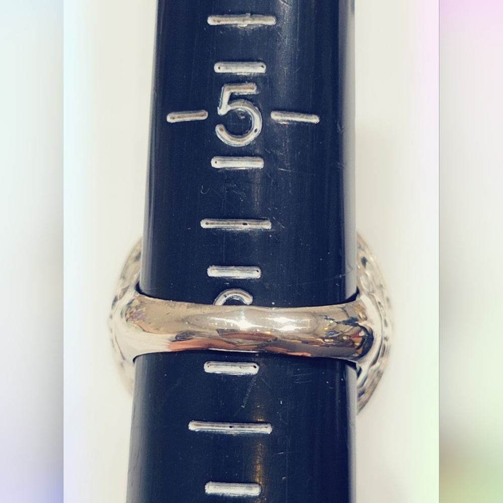 Sterling Silver Turquoise Gemstone Ring Sz 6 1/4