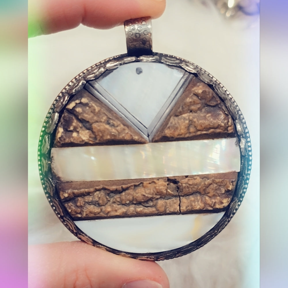Multi Stone Tibetan Pendant