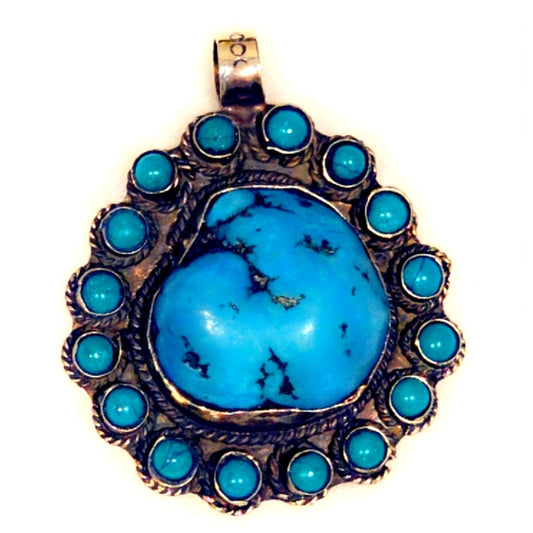 Turquoise Tibetan Pendant
