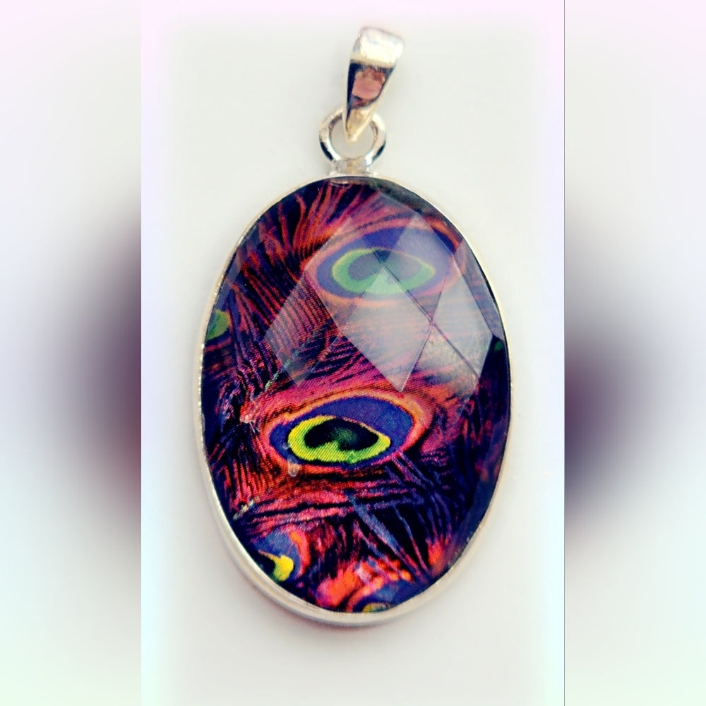 Prism Aurora Faceted Sterling Gemstone Pendant