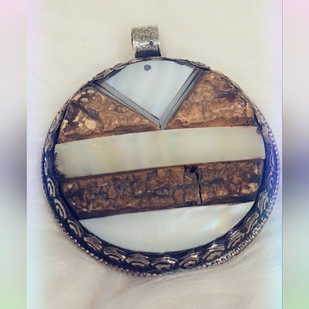 Multi Stone Tibetan Pendant