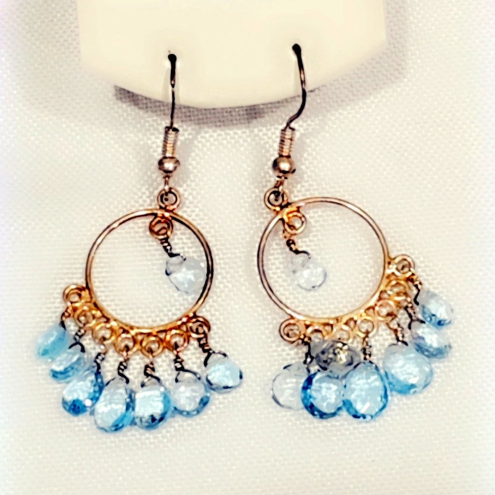 Sterling Silver Gemstone Dangle Earrings