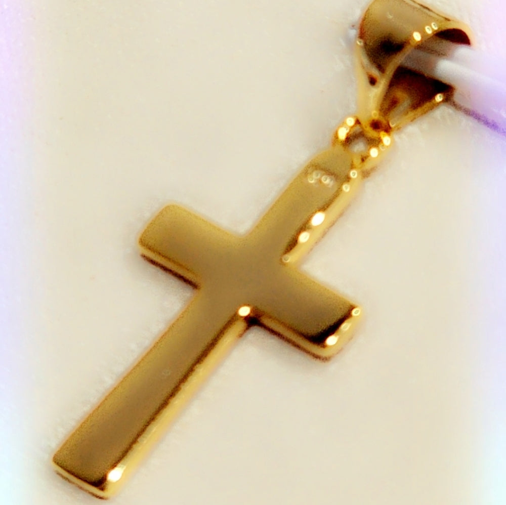 Cross Gold Plated Over Sterling Pendant