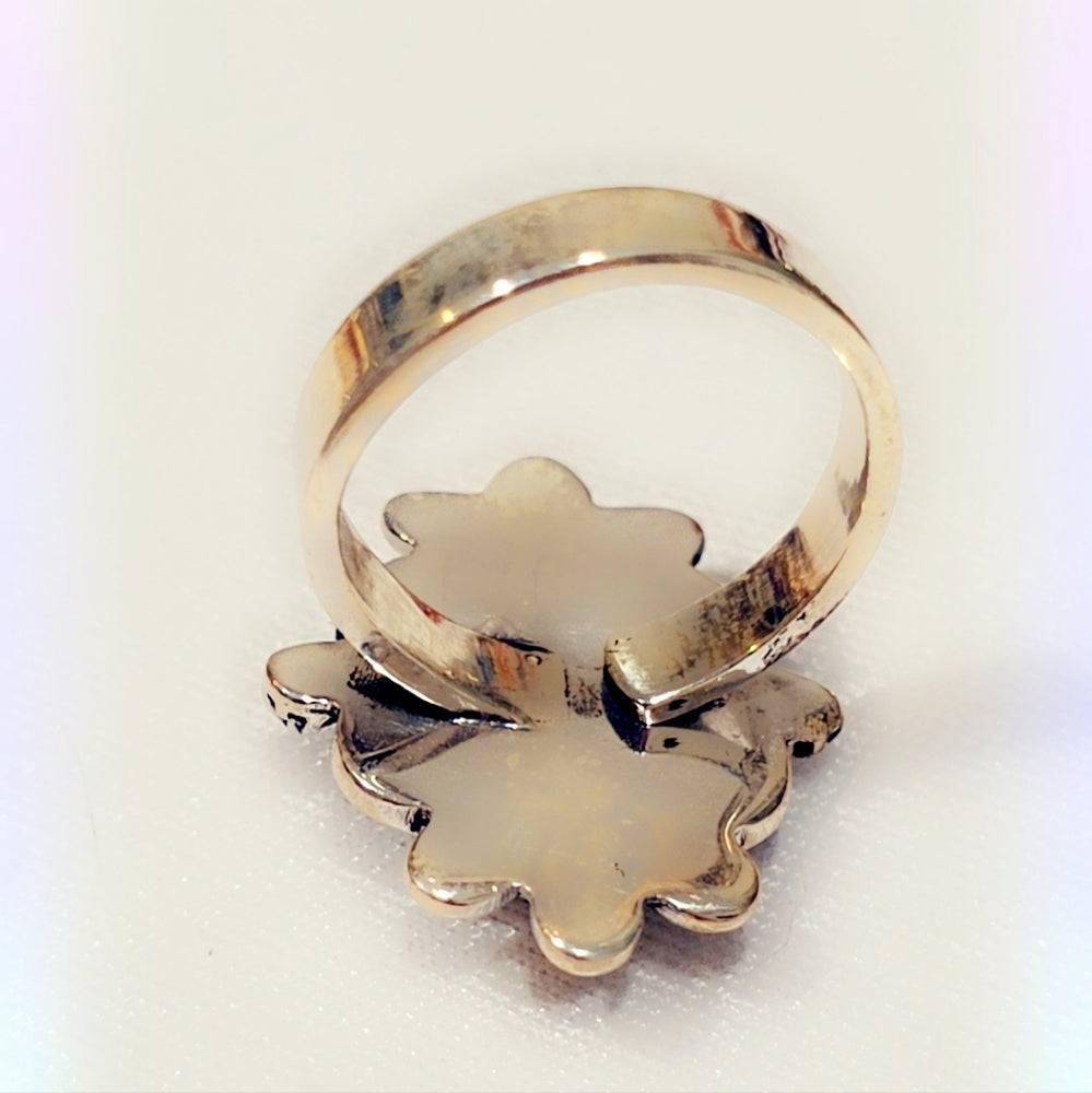 White Buffalo Turquoise Sterling Gemstone Ring