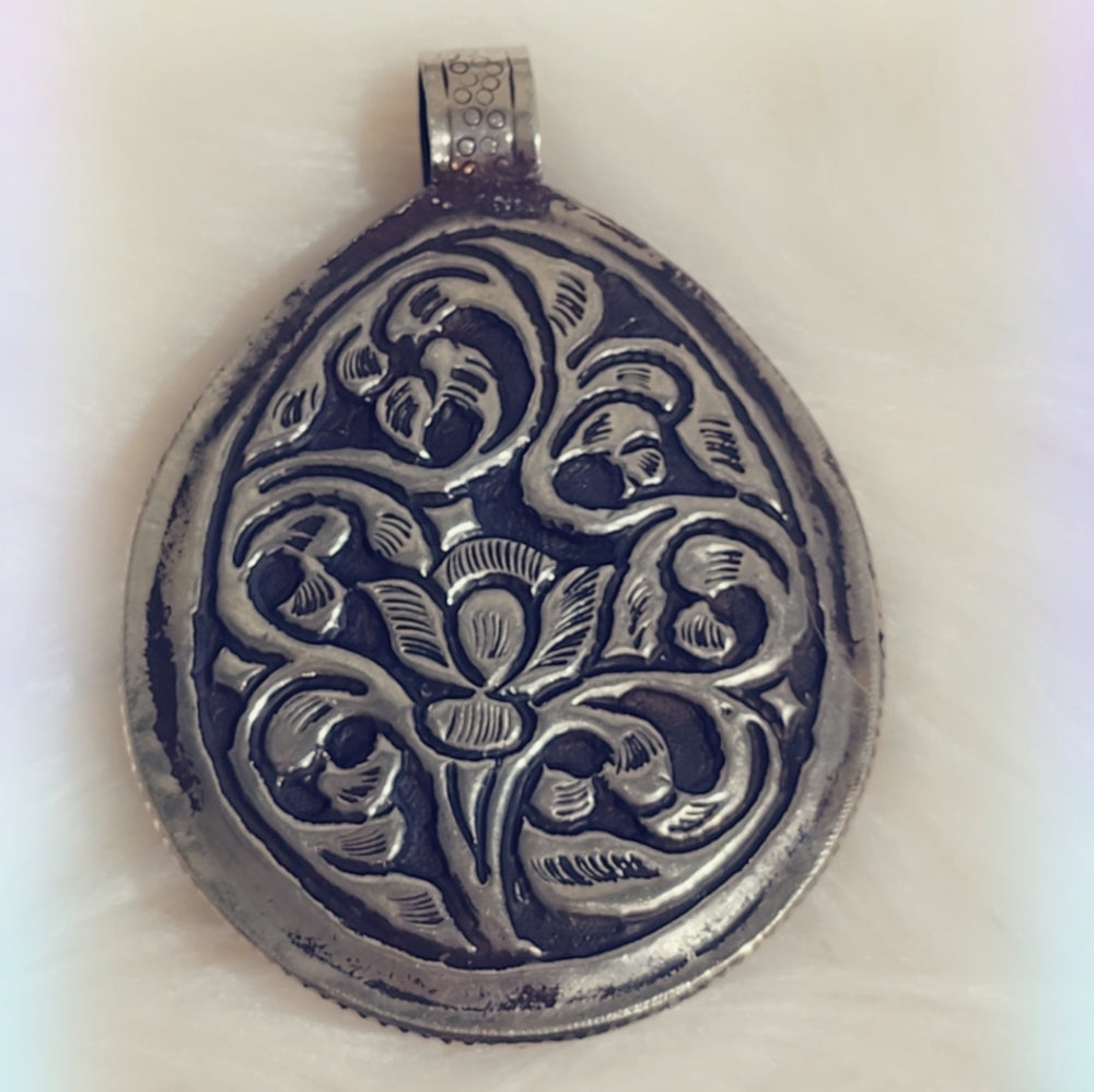 Multi Stone Tibetan Pendant