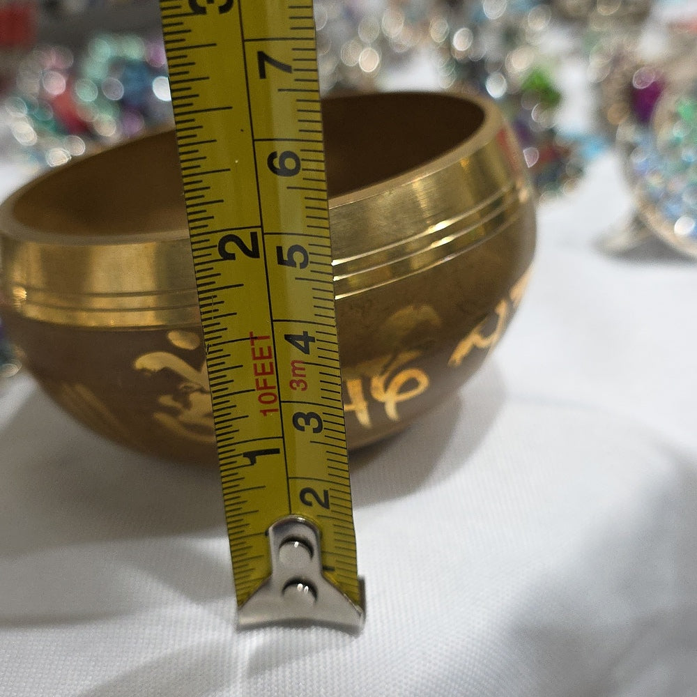 Singing Bowl With Mallet, Etched, Color Options!