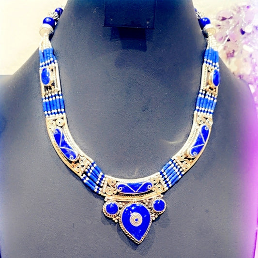 Hand Crafted Tibetan Lapis Necklace