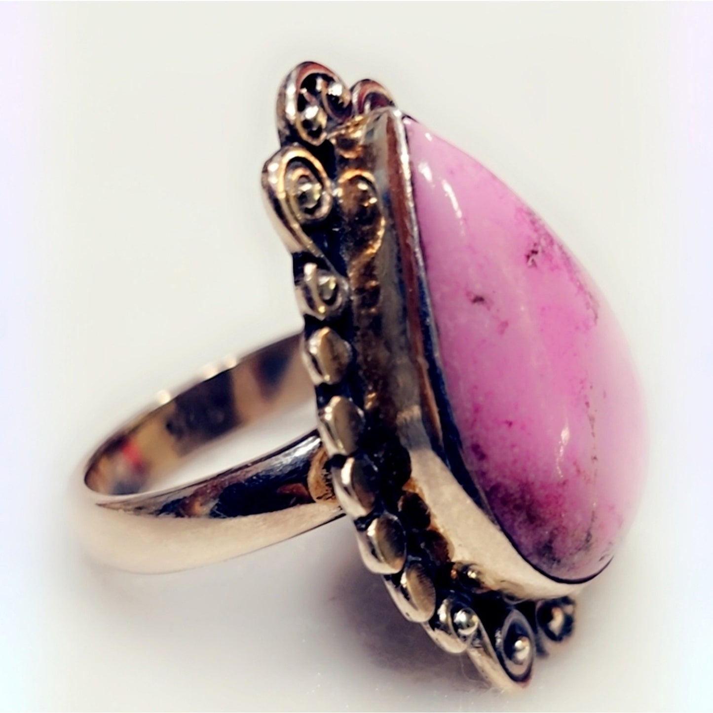 Rhodonite Sterling Silver Gemstone Ring