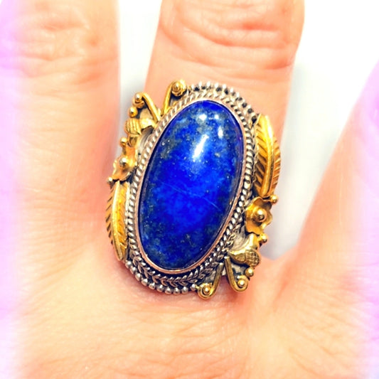 Lapis Sterling Silver Gemstone Ring