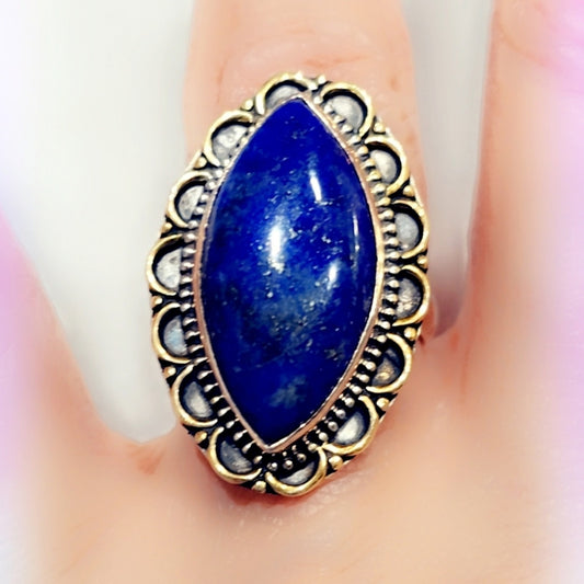 Lapis Sterling Silver Gemstone Ring